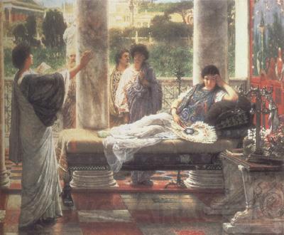 Alma-Tadema, Sir Lawrence Catullus Reading his  Poems at Lesbia's House (mk23)